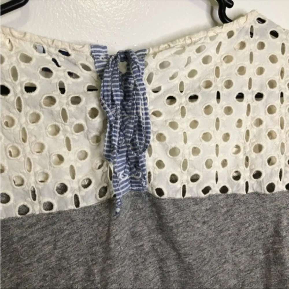 Anthropologie Postmark Eyelet Lace Tie-Back Top – Size Small - Picture 6 of 11